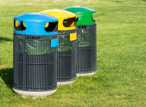 Clean and organized construction site after waste removal